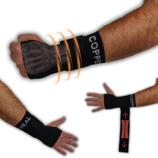Long Wrist Compression Sleeve COPPER INFUSED
